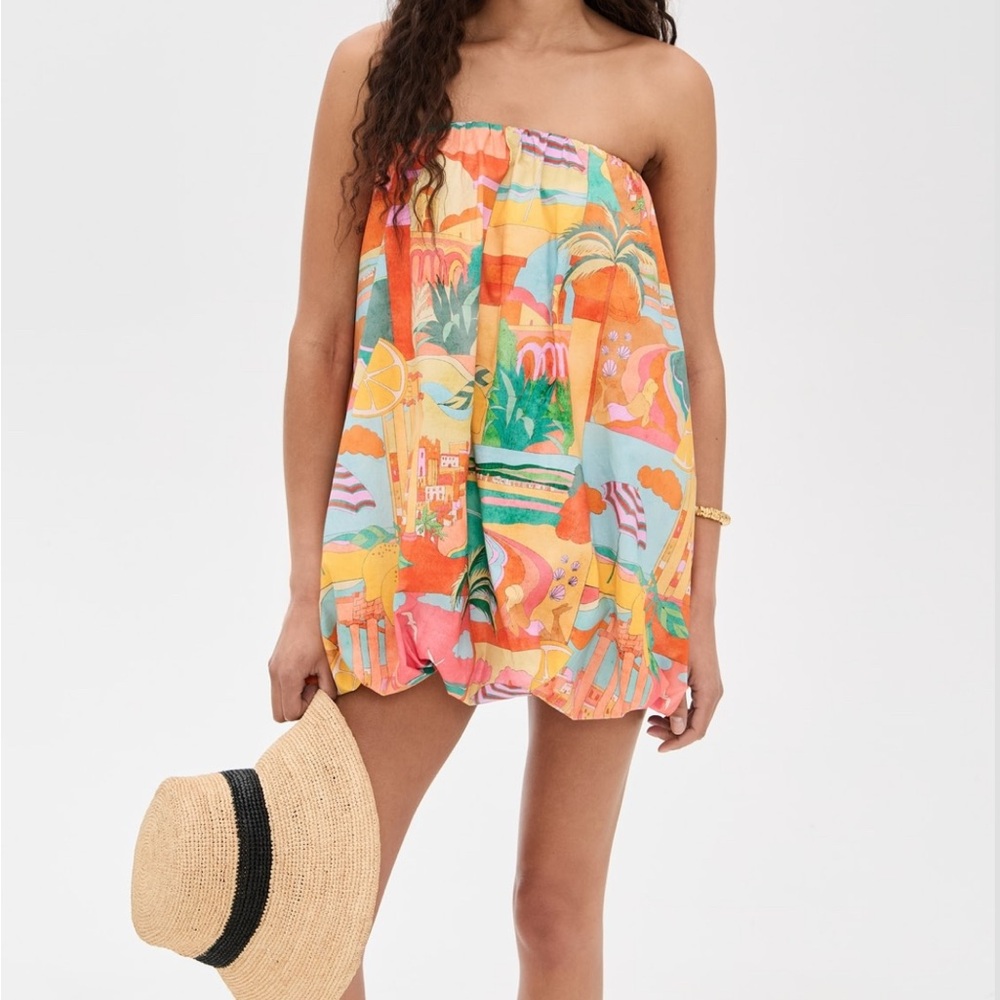 Show Me Your MuMu Strapless Multicolor Dress